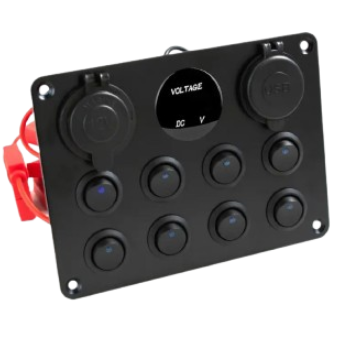 8 Rocker Switch Panel Combo