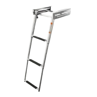 3 Steps Under Platform Slide Mount Boat Ladder, Stainless Steel Telescoping Ladder
